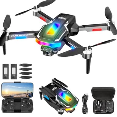 Drohne mit Kamera 4K für Kinder, Mini Drohne mit 2 Kameras HD, RC Drone Quadcopter, Faltbare FPV Drone mit 2 Batterien, Kopflos Modus, 3D Flip, Höhenhaltung, Flugbahn, für Anfänger & Erwachsene