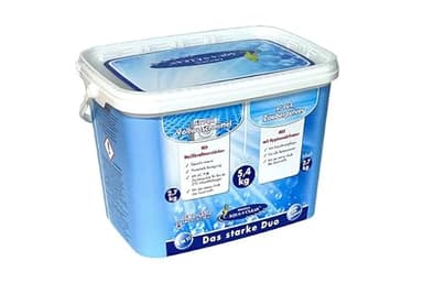 AQUA CLEAN PUR Zauberpulver & Vollwaschmittel mit Weißkraftverstärker im Kombi-Eimer 2x 2,7kg