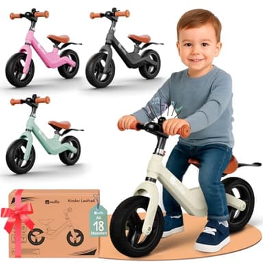 Mallie® sicheres Kinder Laufrad ab 2 Jahre I Inkl. Klingel & Spritzschutz I Lenker und Sitz Verstellbar - Laufräder, Laufrad ab 3 Jahre, 4 Jahre Balance Bike I Weihnachten