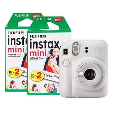 Fujifilm Instax Mini 12 Sofortbildkamera mit 40 Aufnahmen, Tonweiß