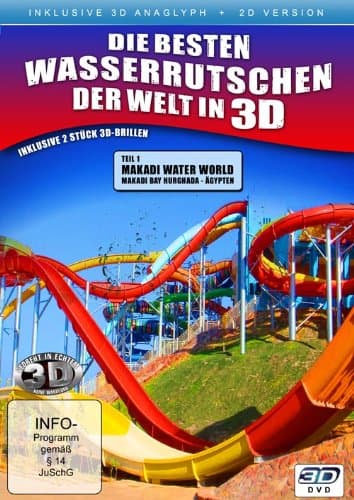 Die besten Wasserrutschen der Welt in 3D (inkl. anaglyphe 3D-Version) (+ 2 3D-Brillen)