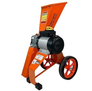 FM4DDE-MUL Elektrischer 4PS Kompakt-Gartenhäcksler, Holzhäcksler & Mulcher – Zerkleinert Äste bis 50 mm – Verstellbarer Auswurf – Patentiertes Leichtbau-Design (Nur Mulcher)