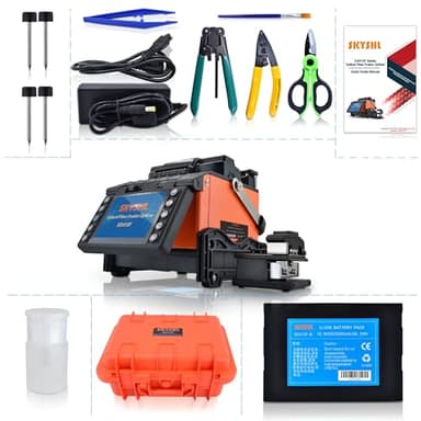 SKYSHL Kern zu Kern LWL Spleißgerät Glasfaser Spleißgerät Optical Fiber Splicing Fusion Splicer Fusionsspleißgerät mit Auto Spleißen und Auto Heizung-SS413F-211