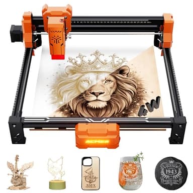 ACMER S2 4W Laser Graviermaschine, 48W Ausgangsleistung Laser Cutter, 300x300mm, 10000 mm/min, Holz Lasergravierer für DIY-Chargenanpassung, Bildung und Unterricht, Modellbau, individuelle Geschenke