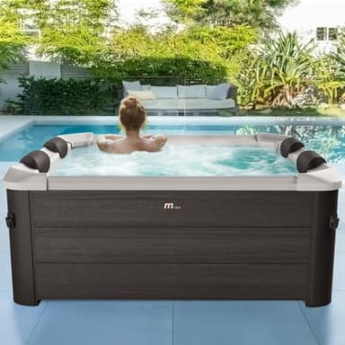 Miweba Whirlpool MSpa | 2-8 Personen Pools | viele Modelle rund und eckig | Ø 125-224 cm | In- Outdoor Pool | bis zu 144 Massagedüsen | ganzjähriger Einsatz Winterfest (Tribeca 6 Personen)