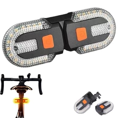 Drahtlose Fernbedienung Für Fahrradrücklicht, Fahrrad Blinker, Wiederaufladbar, Ipx4, Geteilte Rückseite Mit Controller Für Nachtfahrten, Mit Hoher Helligkeit Für Mountainbikes, Rennräder, Roller