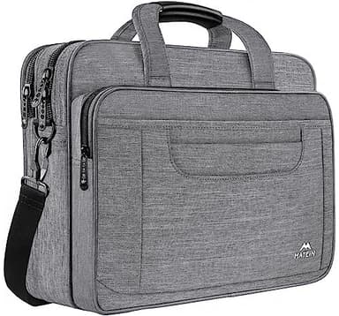 MATEIN Laptoptasche 15,6 Zoll, Laptop Tasche Business Aktentasche Herren Notebook Computer Multifunktionale Business Schulter für Männer Frauen Umhänge Tasche, Grau