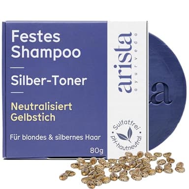 Arista Festes Silbershampoo | Anti Gelbstich & No Orange No Yellow Shampoo | Pflegendes Silver Shampoo für blondes, blondiertes, weißes & graues Haar
