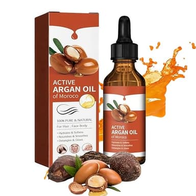 Arganöl Haare Bio Kaltgepresst, Argan Oil Für Gesicht, Haut & Haare 30ml - Argan öl ohne Zusätze mit Pipette, Argan essential Oil, Nuts öl Vegan Für Body