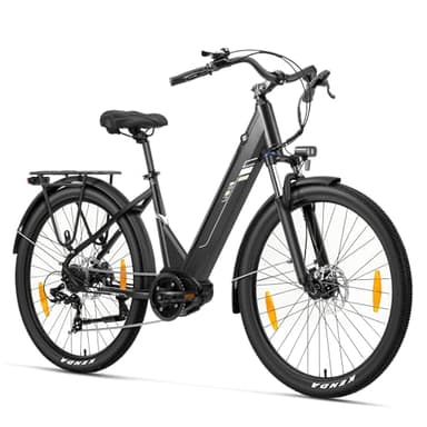 Touroll Urbano 3 27,5 Zoll City E-Bike mit 70N.M Mittelmotor und 36V 13Ah Akku Pedelec Cityräder Elektrofahrrad, Max Geschwindigkeit 25km/h Max Reichweite 120km, Erwachsene Herren Damen Ebike