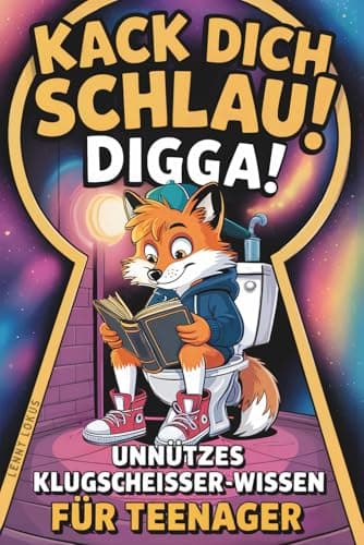 Kack dich schlau, Digga! Unnützes Klugscheißer-Wissen für Teenager: Das humorvolle Klobuch voller witziger, verblüffender Fakten zum Staunen, Lachen & Angeben – das coole Geschenk für Teenager Jungen