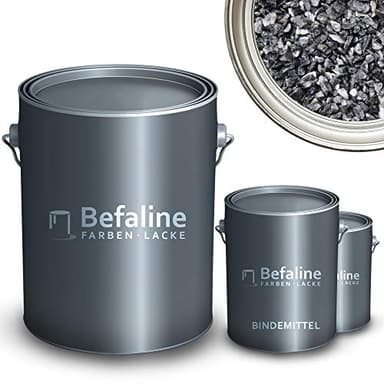 Befaline © BEFA-78 Steinteppich Set bis 2,5qm I 25kg Marmorkies Grigio Carnico + 1,5kg Epoxidharz Bodenbeschichtung für Naturstein, Beton, etc. I fugenloser & pflegeleichter Boden für innen & außen