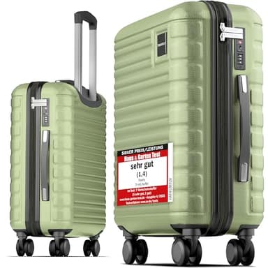 Travely Premium Handgepäck Koffer 55x40x20cm - passend für Ryanair, Lufthansa, Eurowings und co. I 36L Handgepäck Koffer mit sanften Rollen und praktischem TSA Schloss, Reisekoffer