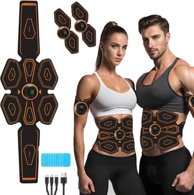 COODAY EMS Bauchtrainer Pro,Elektro Stimulationsgerät Muskeln, Muskelaufbau,EMS Trainer, EMS Fitness Training,gezielten Stimulation der Arm & Bein Muskulatur