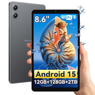 Blackview Link2 8 Zoll Tablet Android 15, 1340 * 800 Display, Mini Tablet Gaming, 12GB RAM + 128GB ROM/1TB TF, Gemini AI 2.0, Face ID, Widevine L1/5G WiFi/5000mAh/8MP+5MP/GPS/OTG/OTA/Bluetooth 5.0