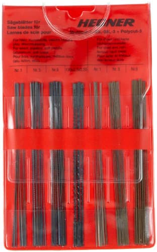 Hegner 00000700 Laubsägeblatt-Sortiment für Holz, Kunststoffe und leichte Metalle
