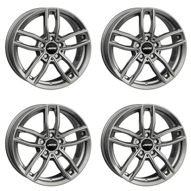 4x AUTEC Felgen Alufelgen MERCADOR 6.5x17 ET44 5x112 Titansilber kompatibel mit Mercedes-Benz C B CLA A GLB GLA