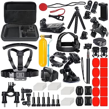 DIKER 70 in 1 Zubehör Set Action Cam, Accessory Kit für GoPro Hero Black 13 12 11 10 9 8 7, AKASO, DJI Osmo Action, Insta360 one, XIAOMI 4K