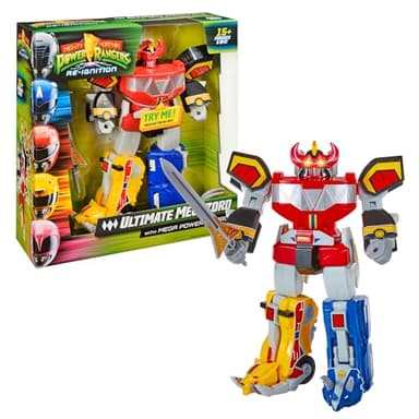 Power Rangers, Riesenfigur mit Gelenken, mit Zubehör und elektronischen Funktionen, 30 cm, Modell Megazord, für Kinder ab 4 Jahren, PWG01