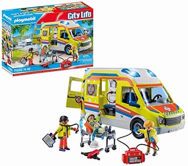 PLAYMOBIL | City Life | Rettungswagen | mit Licht und Soundeffekten | Spielzeug für Kinder ab 4 Jahren | 71202