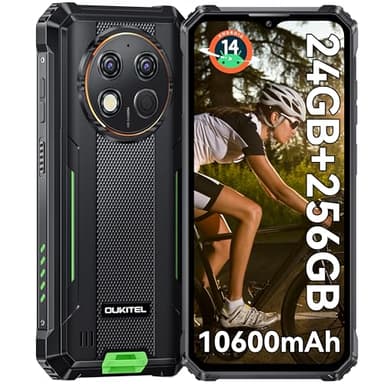 OUKITEL G1 2025 Outdoor Handy Android 14-10600mAh 24GB+256GB Outdoor Smartphone Ohne Vertrag 6,52 Zoll 48MP+5MP Kamera baustellenhandy Dual SIM IP68/NFC/OTG/GPS/Face ID