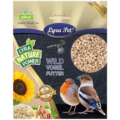 Lyra Pet® | 25 kg Sonnenblumenkerne Geschält Bruch | Wildvogelfutter Ganzjährig | Optimal für Jungtiere | Vogelfutter für Wildvögel | Wertvolles Streufutter | Energiespender für Sommer + Winter