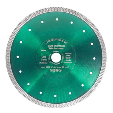 Profi Diamant-Trennscheibe Keramik Super Ultra von EDW 230 mm H 22,2mm Fliesenscheibe extra dünn Trennen und Schneiden von Fliesen Keramik Feinsteinzeug Naturstein Granit Marmor
