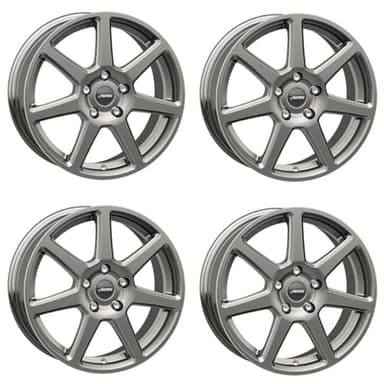 4x AUTEC Felgen Alufelgen TALLIN 7.5x17 ET30 5x112 Titansilber kompatibel mit Mercedes-Benz E SLK GLA C CLK GLK GLC CL CLC B S SLC