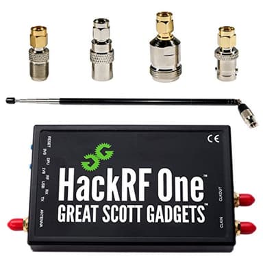 Nooelec HackRF One Software Defined Radio, ANT500 und SMA-Adapter-Bundle für HF, VHF und UHF. Enthält SDR mit einem Frequenzbereich von 1MHz-6GHz und einer Bandbreite von 20MHz, ANT-500 & SMA-Adaptern