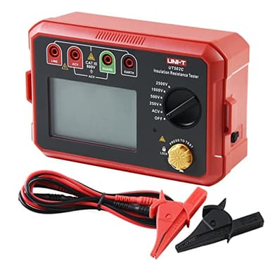 UNI-T UT502C Isolierung Widerstand Tester 2500V 20.0GΩ Isolationsmessgerät Isolationstester, Digitale Megohmmeter Ohm Tester Auto Range mit Hintergrundbeleuchtung