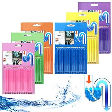 Ouya 72 Stück Sani-Sticks und Desodorierungsmittel, Sani-Sticks Abflussreiniger und Reiniger für Abflussrohre, Toilette, Kanalisation, Küche, Waschtisch, Badewanne, Geruch wie im Fernsehen
