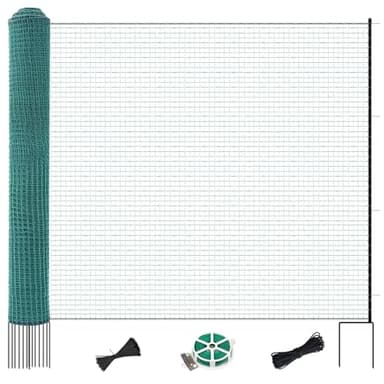 SUNYRISY Hühnerzaun Geflügelnetz Gartenzaun, 30m L x 100cm H Mobiler Hundezaun Camping Weidezaun Steckzaun Begrenzungszaun Zchafzaun Fence für Garten, Nylon Material