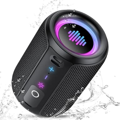 Tiksounds Bluetooth Lautsprecher, Kleine Musikbox Bluetooth 5.4, 15W Kraftvoller Bass, mit 12 Stunden Akkulaufzeit, TWS Stereo-Surround, IPX7 Wasserdicht, Outdoor Lautsprecher für Sport/Party/Reisen