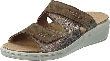 Rohde Damen, Frauen, Pantoletten, Slipper,Wechselfußbett,sommerclogs,Sandalen,Freizeitschuhe,Schlupfschuhe,schluepfschuhe,Earth,38 EU / 5 UK