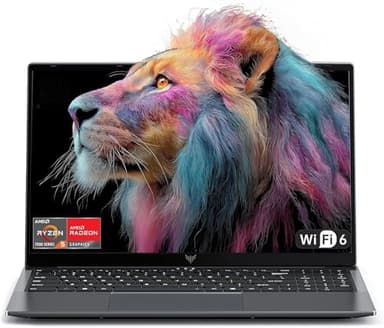 Tivique 15.6 Zoll Laptop,Ryzen 5 7430U Prozessor bis zu 4.3GH,16GB DDR4 512GB SSD,Notebook Geeignet für Studium und Beruf,Unterstützung WiFi 5, BT5.0, 3*USB3.2,5000mAh