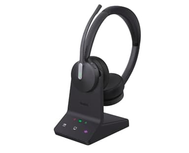 Yealink WH64 DECT & Bluetooth Dual UC Zoom Kabelloses Headset, On-Ear-Arbeitskopfhörer mit 3-facher Geräuschunterdrückung, 32 Stunden Sprechzeit, Klingelton, Büro-Headsets für Schreibtisch-IP-Telefon
