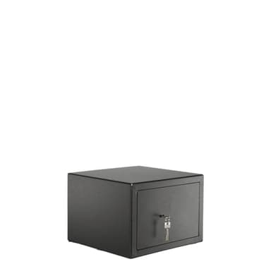 Burg Wächter Möbeltresor mit Schlüssel, Home-Safe, Sicherheitsstufe B, Feuerschutz DIN 4102, VdS-geprüft, ECB-S zertifiziert, 20,6 l, 30 kg, H 210 S, Schwarz, 20,6 Liter