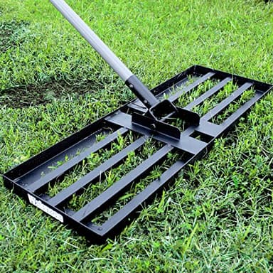 Walensee Rasen-Nivellierrechen, 213cm 76x25cm Rasen-Nivelliergerat,Hochleistungs-Rasen-Nivelliergerat,Edelstahl-Griff Rasen-Nivelliergerat furHof, Garten, Erleichtert dasNivellieren von Schmutzflachen